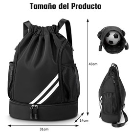 SYCYKA Bolsas de Cuerdas para el Gimnasio, Mochila de Cordón, Bolsas de Cuerdas, Repelente al Agua Bolsa de Natación de Nylon Estudiantes Escuela Mochila Cuerda para el Gimnasio Compras Deporte Yoga