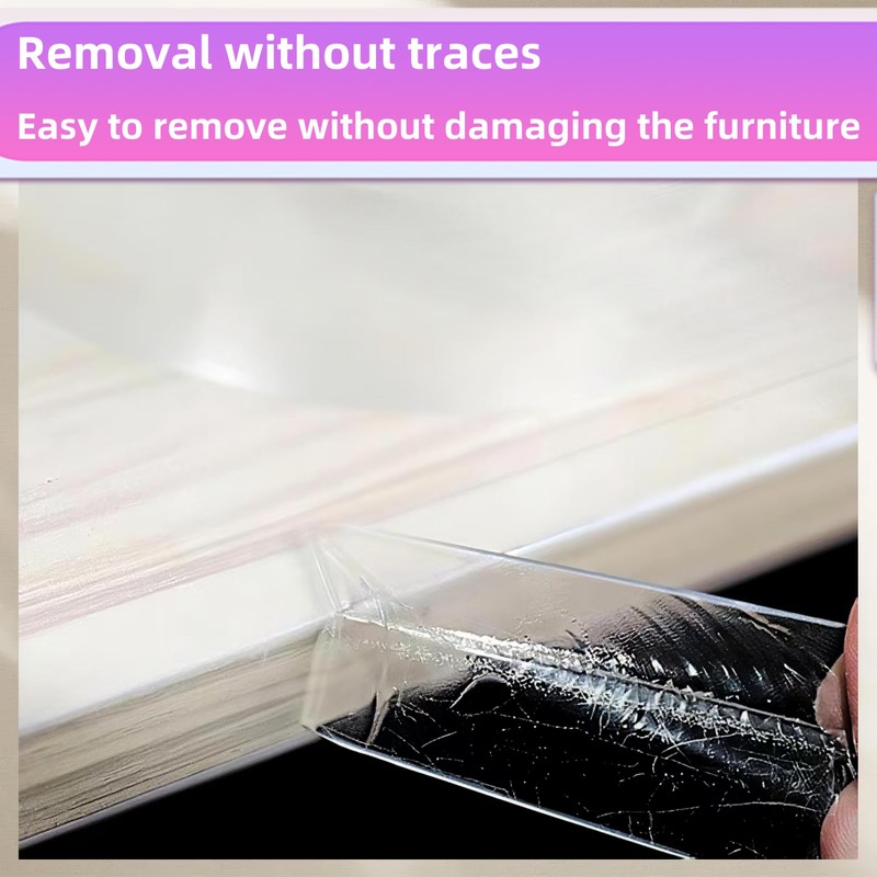 Clear Self Adhesive Edge,1.18in Width x118.2in Length,(3cmx3m) Self-Adhesive Table Edge