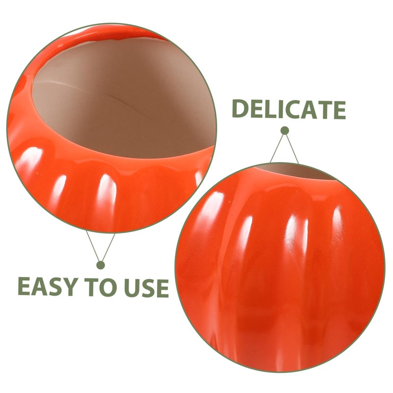 Gatuida Ceramic Pumpkin Shape Vase for Home Decor Artistic Modern