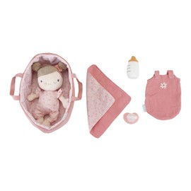 Little Dutch Baby Doll in Carry Basket Pink (Little Pink Flowers)