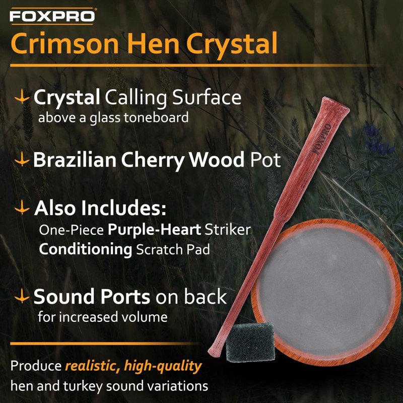 FOXPRO Crimson Hen Crystal Turkey Call