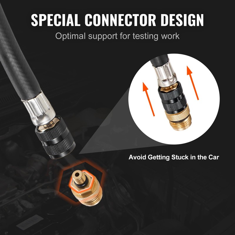 VEVOR Compression Tester Adapter Kit, 9 Pcs Automotive Engine Cylinder