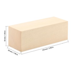 MUKCHAP 8Pcs 6 x 2 x 2 Inch Basswood Carving Blocks, 15 x 5 x 5cm Whittling Wood Blocks, Unfinished Basswood Carving Blocks for Beginners, DIY, Sculpture Artist