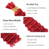 Tuheerst Pre Stretched Braiding Human Hair #Red Color Deep wave