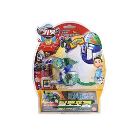 Hello Carbot Dilophokoong / Korean Animation Robot Character / 7.7 x 9.5 x 1.8 inches (195x240x45 mm) / Age Recommended: 37 Month+