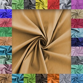Virginia Tex Fabric, Sold by the Metre, 100% Cotton Fabric, Large Width 240 cm, Cotton Fabric 100% Oeko Tex Standard 100 Plain Colours for Sewing (Brown 20, 100 cm)