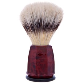 Facette Plisson Shaving Brush - Handle with Walnut and White Fibres