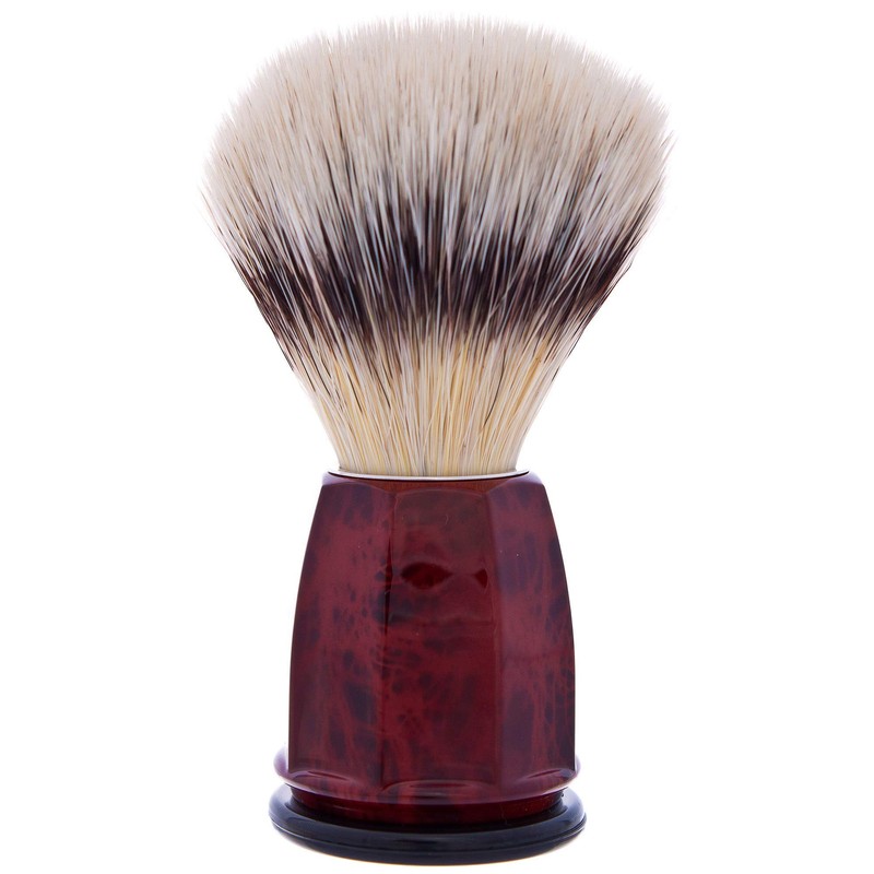 Facette Plisson Shaving Brush - Handle with Walnut and White