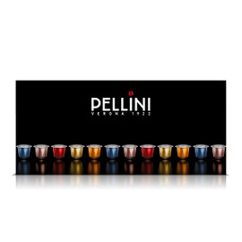 Pellini Capsule di Caffè in Alluminio, Collezione di Top 100% Arabica, Gran Aroma, Cremoso, Vivave e Decaffeinato, Confezione Regalo da 5 Confezione da 10, Multigusto