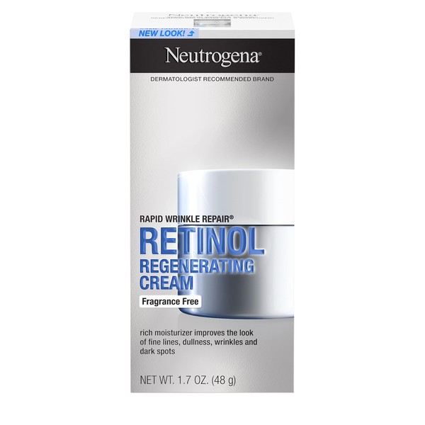 Neutrogena Rapid Wrinkle Repair Cream 1.7 Ounce Fragrance-Free (50ml) (2 Pack)