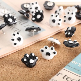 25 Pieces Paw Print Push Pins Animal Paw Thumb Tacks Decorative Pushpins for Cork Boards Home and Office (Color 1)