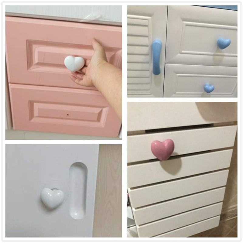 Flomore Blue Drawer Knob Ceramic Cabinet Knobs Kids Room Handle
