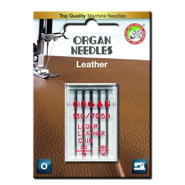 Leather Sewing Machine Domestic Needles by Organ, Fits Singer, Brother, Janome, Toyota Machines