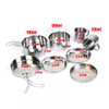AIMALL 8PC Stainless Steel Camping Cookware Set, Lightweight & Durable