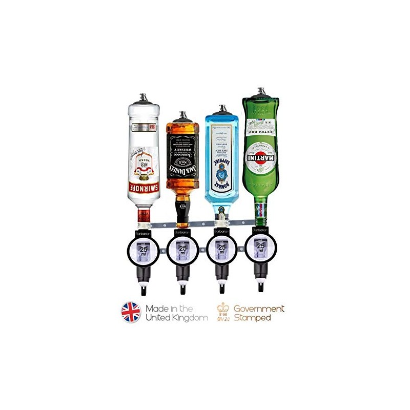 Barbarian 25ml Professional Single Optic Measure - Individual Spirit Dispenser