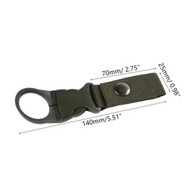 3pcs Outdoor Bottle Holder Belt, Water Bottle Holder Clip, Water Bottle Ring Holder, Key Chain Belt, Nylon Webbing for Tactical Camping Hiking Outdoors (Green)