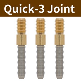 Dysdensa 3/8 Joints with Copper Sleeves (Set of 3), Quick - 3 Billiards Shaft Fitting Bundle (Set of 3)