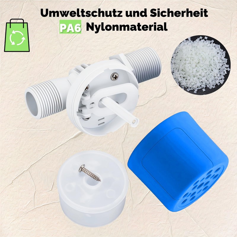 Float Valve for Water Tanks, 3/4 Inch Side Connection, Automatic