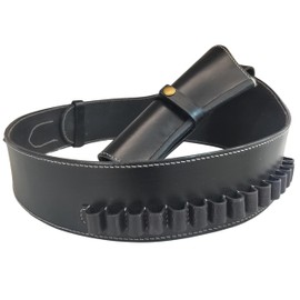 Hulara Western Gun Holster .45 Auto .45 ACP 44/45 Caliber Cowboy Holster for Revolver Full Grain Buff Leather Gun Holster with Belt for Men