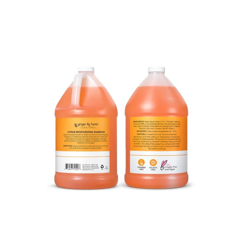 Ginger Lily Farms C and F Formula Shampoo, Citrus Gallon,