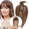 Hairro Hair Toppers with Bangs 100% Real Remy Human Hair
