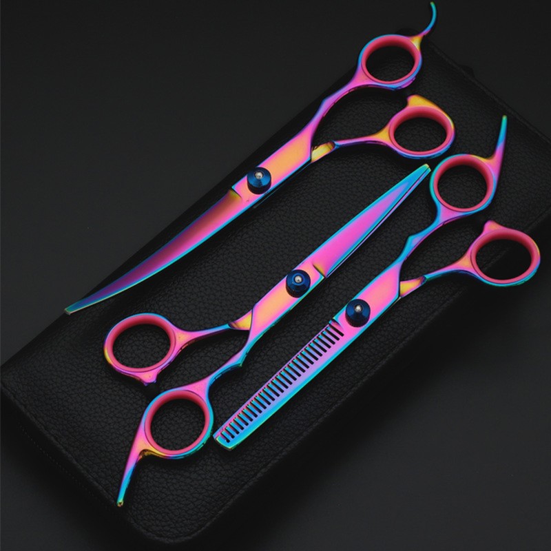 Dog Grooming Scissors Kit Professional Stainless Steel Safety Round Tips
