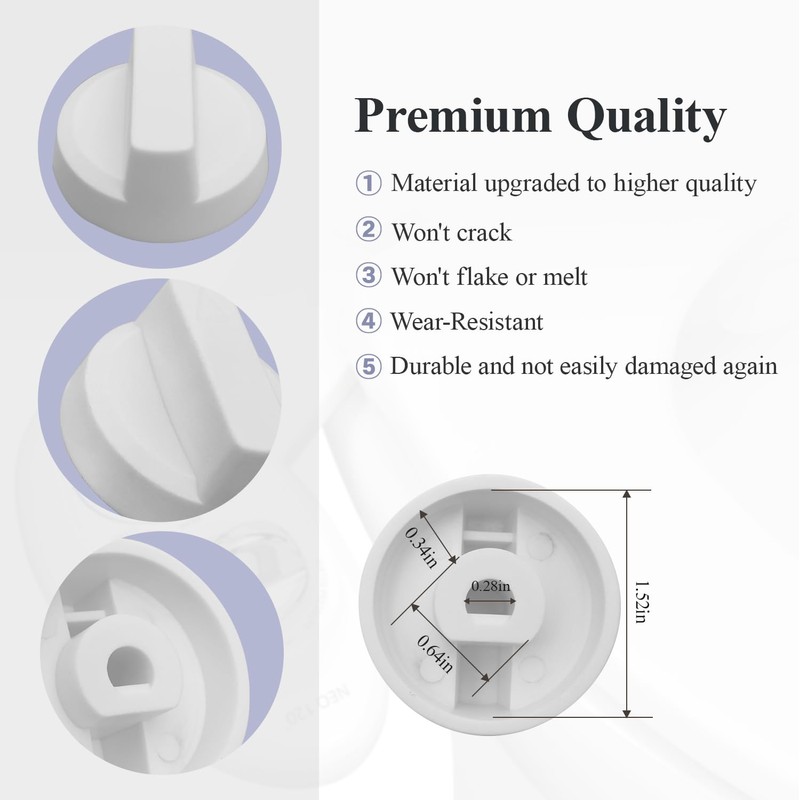 2-Pack Replacement Knob for Luxe Bidet Neo 120 & Neo