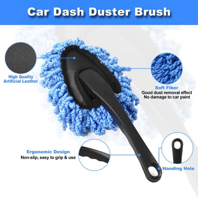 Windshield Cleaner Tool, 15Pcs Car Interior Detailing Kit, Car Cleaning