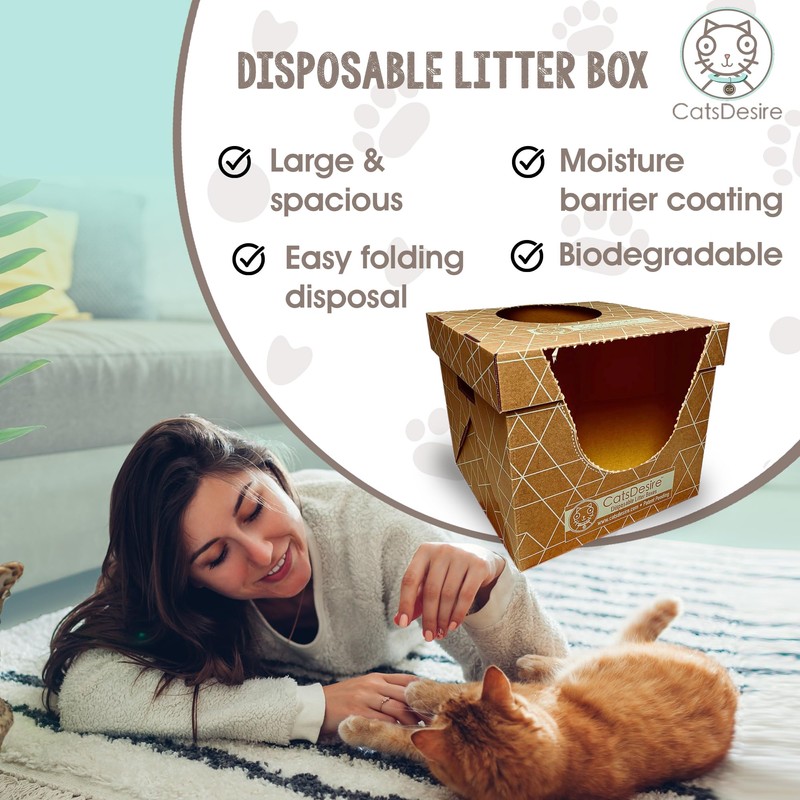 Cats Desire Litter Box - Disposable Litter Box Pack (6