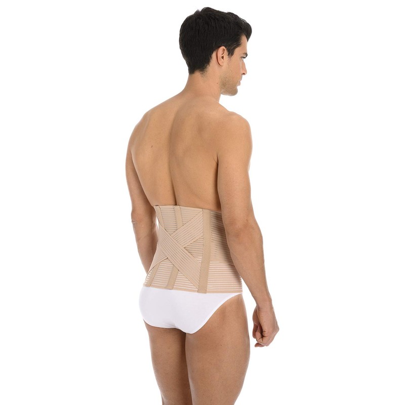 SCUDOTEX Lombo Super Cross Bucket Elastic Corset 27 cm Natural