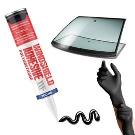 GH1200 Polyurethane Windshield Adhesive Cures in 24-48 Hrs - 12.5 Oz Ultra Strong Non-Drip Formula - Caulk-Friendly Windshield Glue - Impact & Vibration Proof Seals - Weather Resistant Window Adhesive