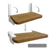 Boat Fold-Up Footrest, RV Wall Mounted Foldable Step with Teak