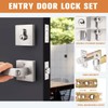 Probrico Square Entrance Lever with Double Cylinder Deadbolt Set Keyed