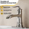 FRANSITON Waterfall Faucet Bathroom Faucet Single Handle One Hole Brushed