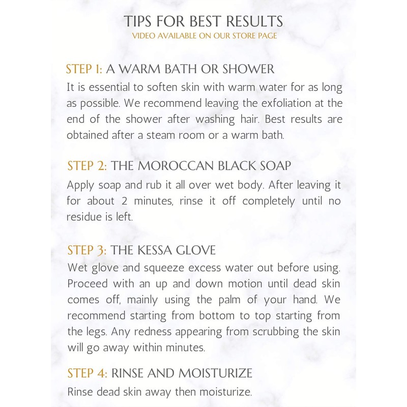 MS Moroccan Black Soap and Exfoliating Glove Kit for Body