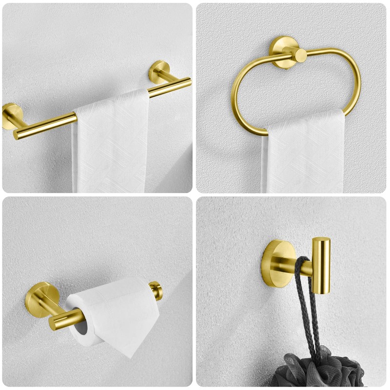 Bathroom Hardware Set, 7 Pcs Bathroom Towel Rack Stainless Steel