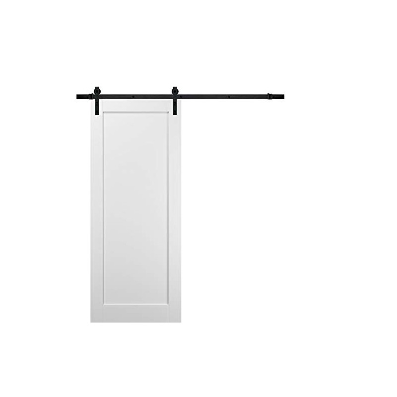 Sliding Barn Door with Hardware | Quadro 4111 White Silk