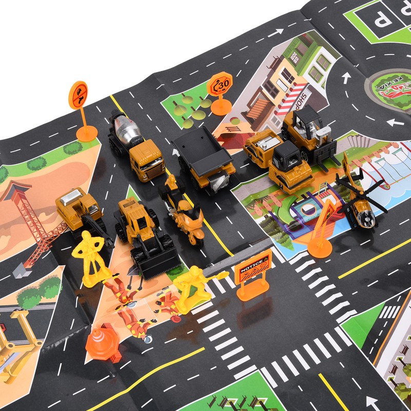 Pull Back Construction Vehicle Toys 1:64 Kids Truck Excavator Crane