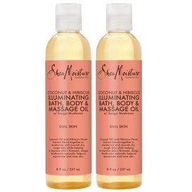 SheaMoisture SheaMoisture Body Oil with Coconut & Hibiscus for Bath and Shower, Coconut Massage Oil & Coconut Body Oil, Shea Moisture Body Oil with Hibiscus Flower Extracts (2 Pack, 8 Oz Ea)