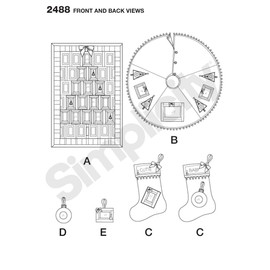 Simplicity Sewing Pattern 2488 Holiday Crafts, One Size