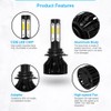 AUIMSOCO 4side LED Headlight High Low Beam Fog Light Bulbs
