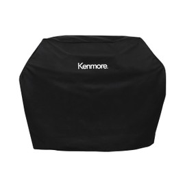 Kenmore 56-Inch Heavy-Duty Grill Cover for Outdoor BBQ Propane Gas Grills, Weather-Resistant, UV- and Fade-Resistant, Universal Fit Cover for 4-Burner Gas Grills, Black