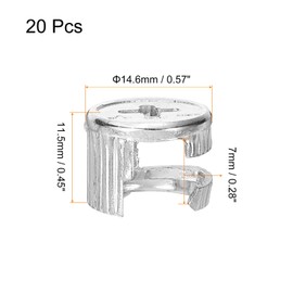 QUARKZMAN Cam Lock Nut for Furniture, Pack of 20, 14.6 x 11.5 mm Connecting Components, Locking Nuts, Furniture Connecting Cam Fittings
