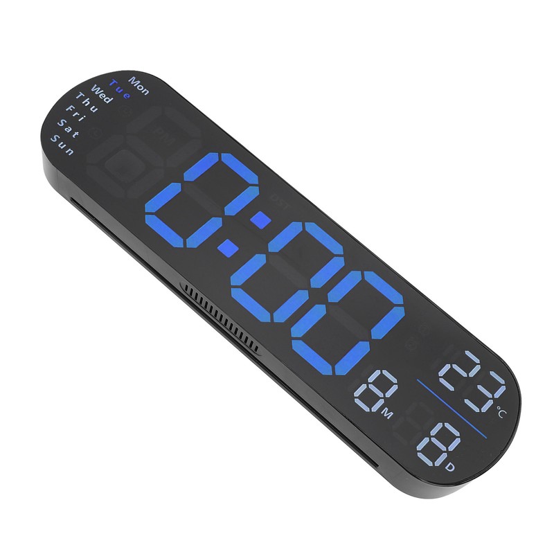 Digital Wall Clock Large Display with Remote Control Auto Brightness