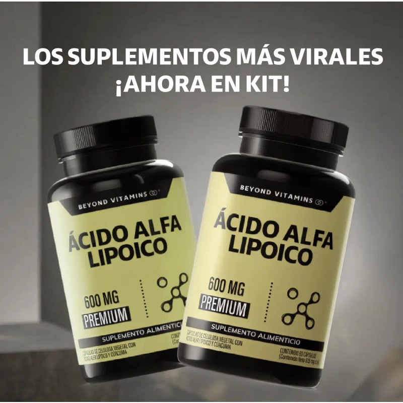 Ácido Alfa Lipóico Ala 600mg Por Cápsula Potenciado Cúrcuma Curcumina