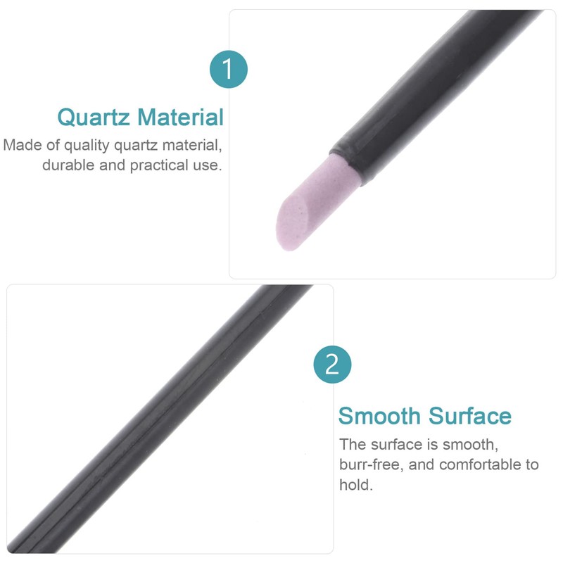 Lurrose 2 pieces cuticle file stone nail buffer and polisher