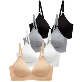 SALIA GIRL Sujetadores Acolchados Suaves para niñas y Adolescentes, Sujetadores de Entrenamiento sin Aros de algodón desarrollado, 34