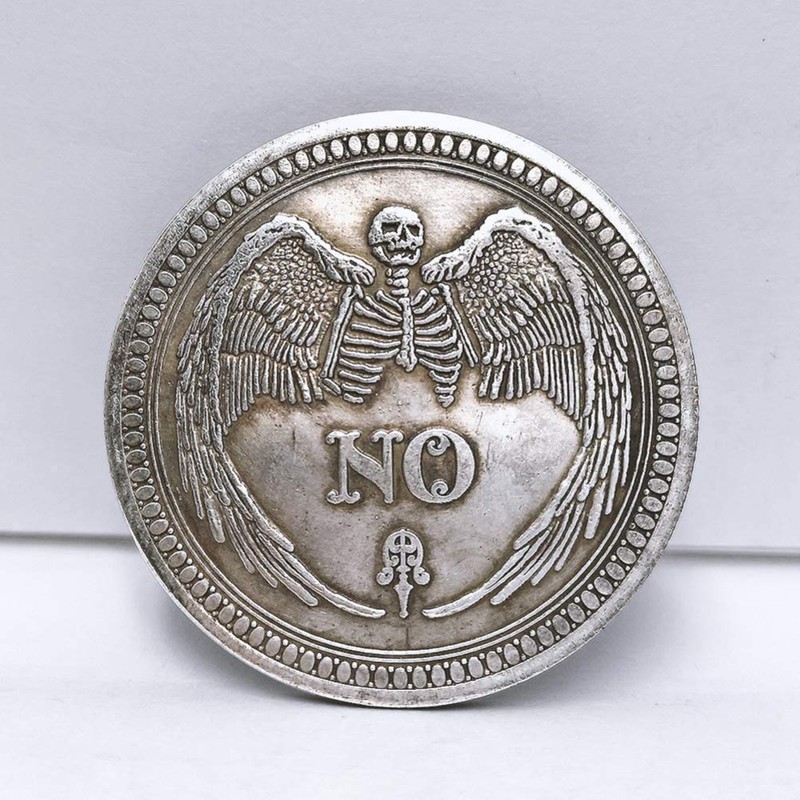 QUEAMBLER YES NO Coin Decision Coin Lucky Coin Challenge Coin