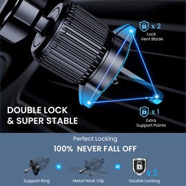 BIPOPIBO BIPOPIBO Phone Mount for Car Phone Holders Cell Phone Holder Hands Free Phone Stand for Car Vent Automobile Mount Fit iPhone Android Smartphone Universal