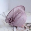 Sinamay Flower Bowler Hats for Women Elegant Sun Protection Cap